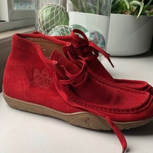 Roots Red Suede Moccasins
